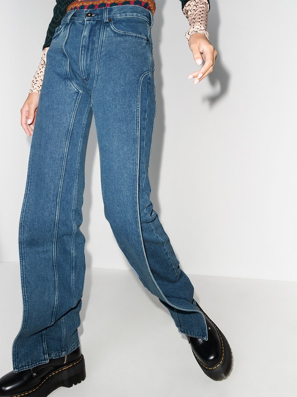 high-rise straight-leg jeans - 2