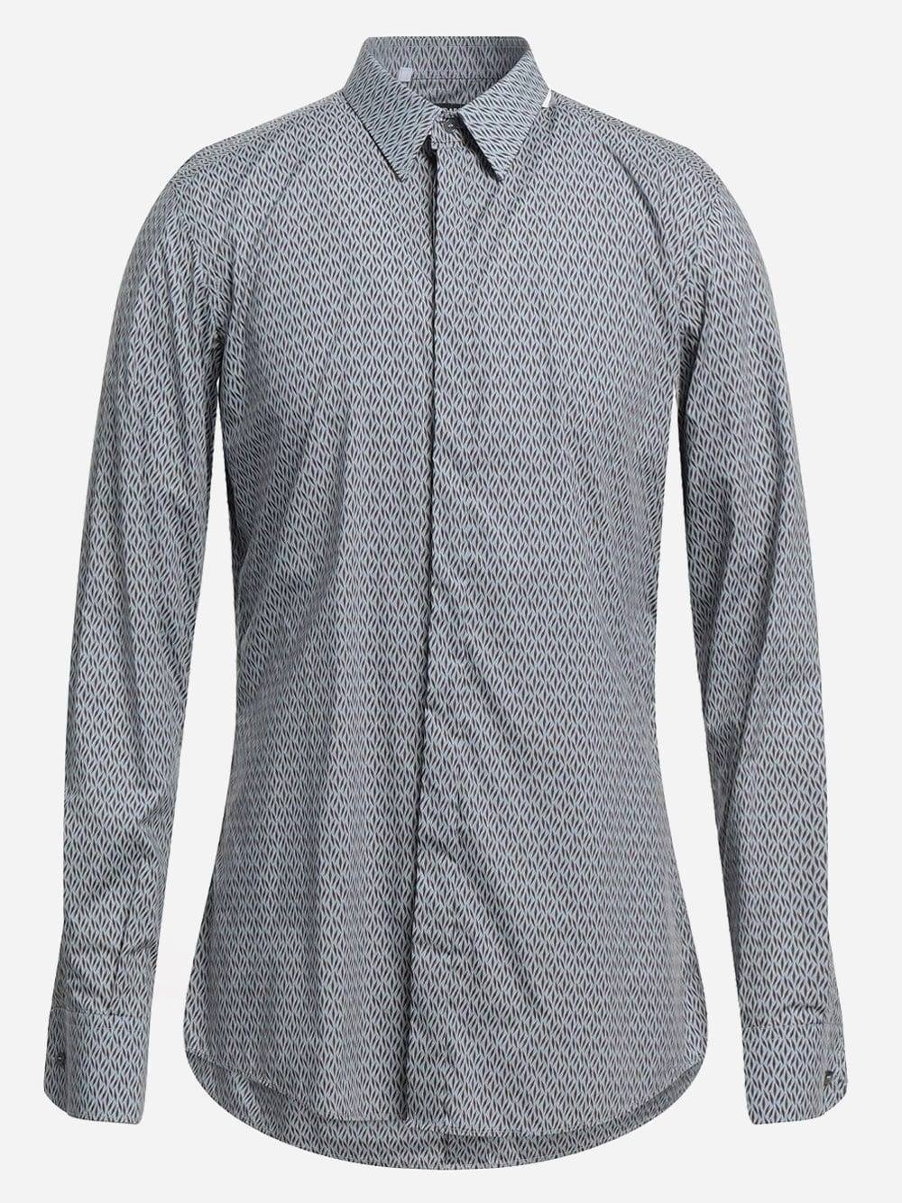 Dolce & Gabbana Gray Check Formal Shirt - 1