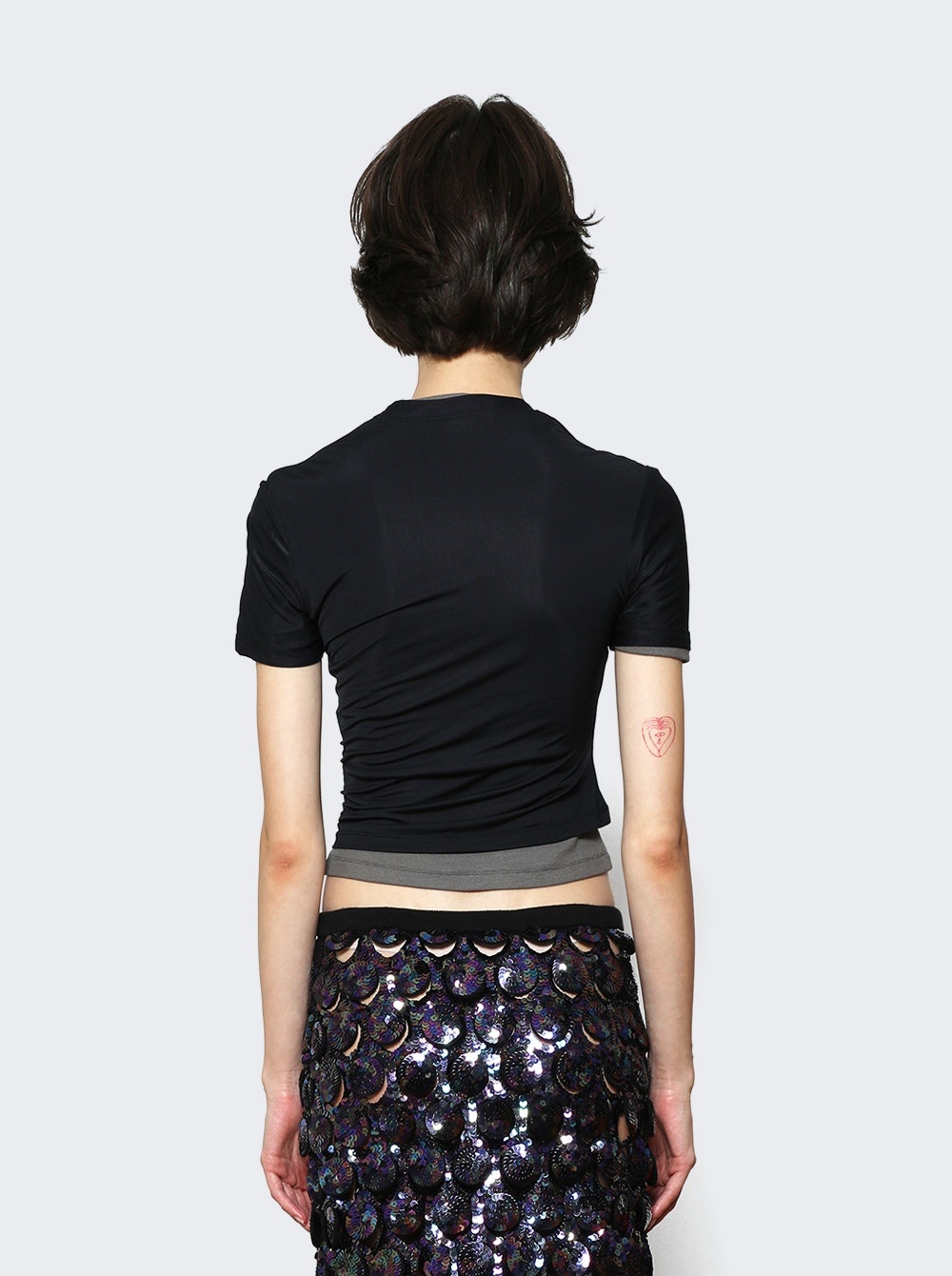 Overlay Loophole Rib Tee Black And Shadow Grey - 5