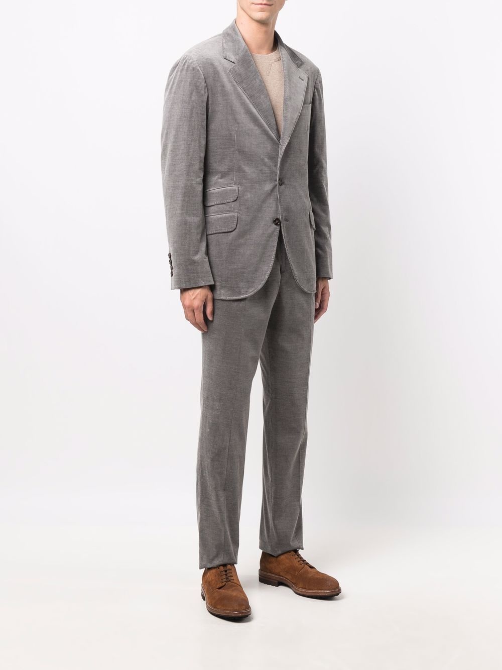 corduroy single-breasted suit - 3