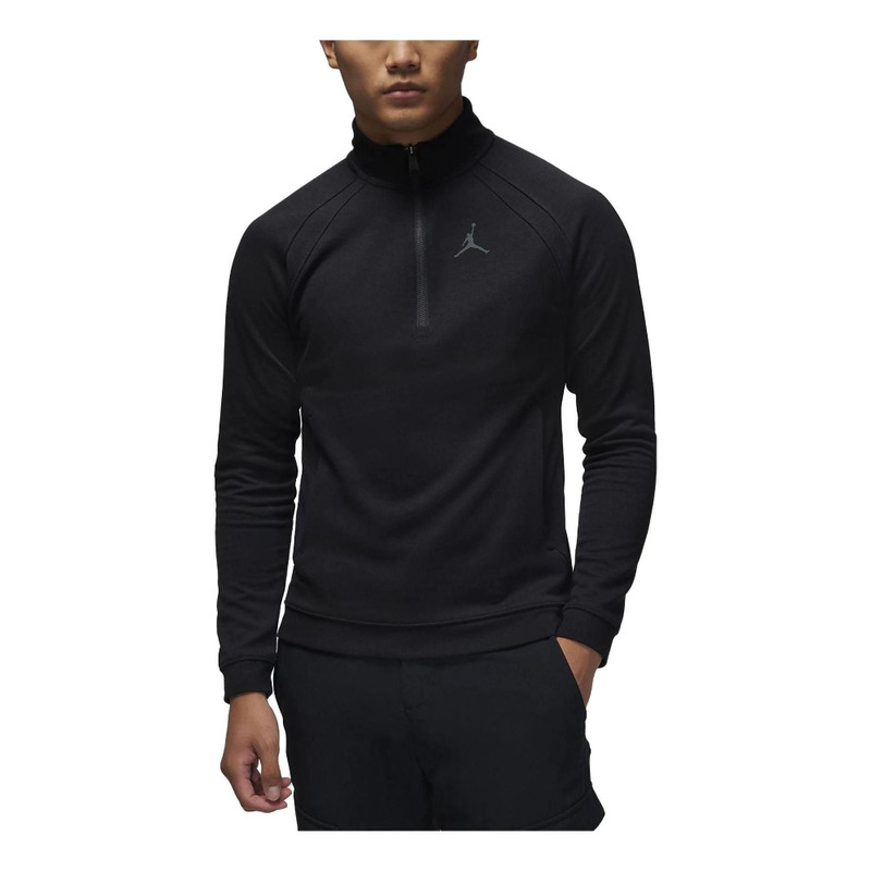 Jordan Air Jordan Sport Golf Half-Zip Top 'Black' FB7564-010 outlook