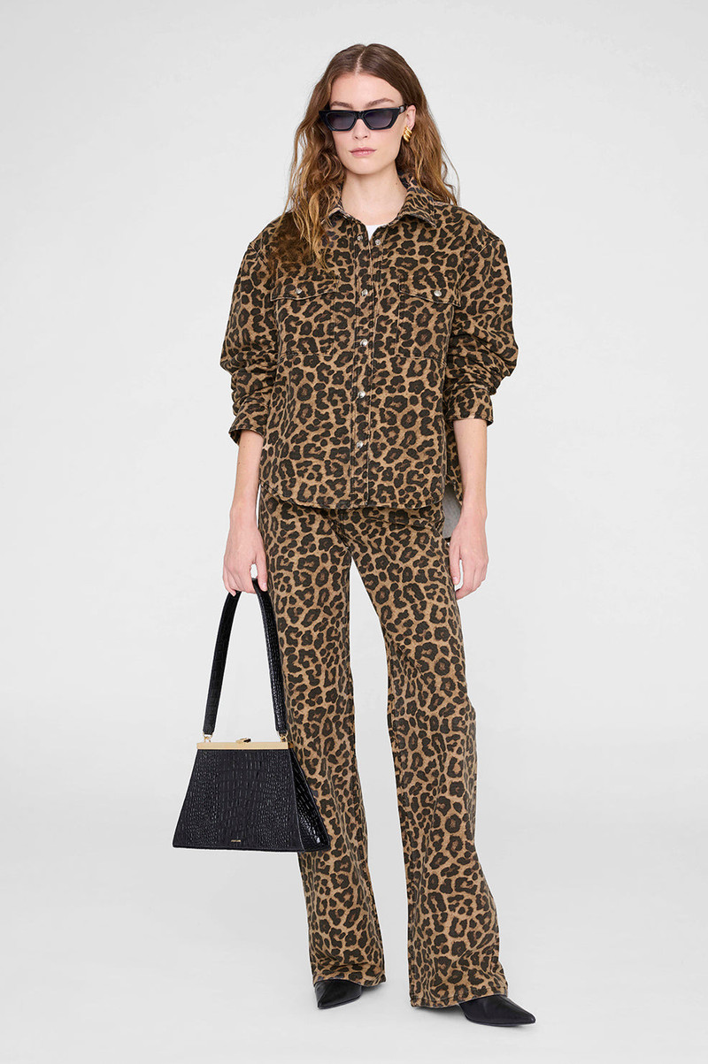 Paxton Shirt - Black And Brown Leopard 1