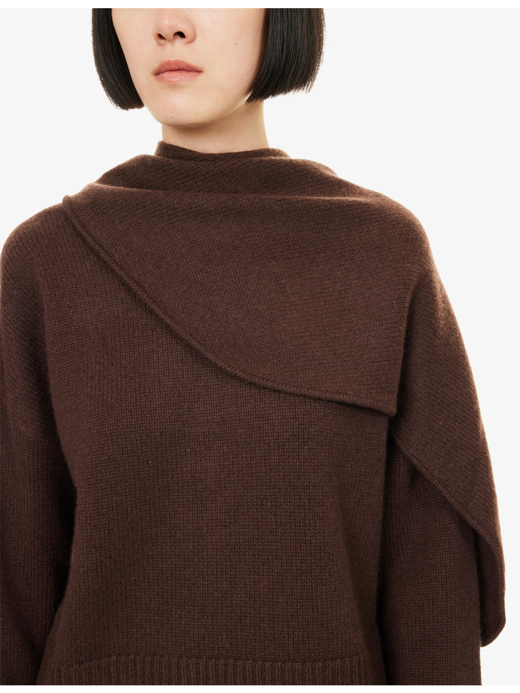 Elson Round-Neck Wool and Cashmere-Blend Scarf Jumper - 5