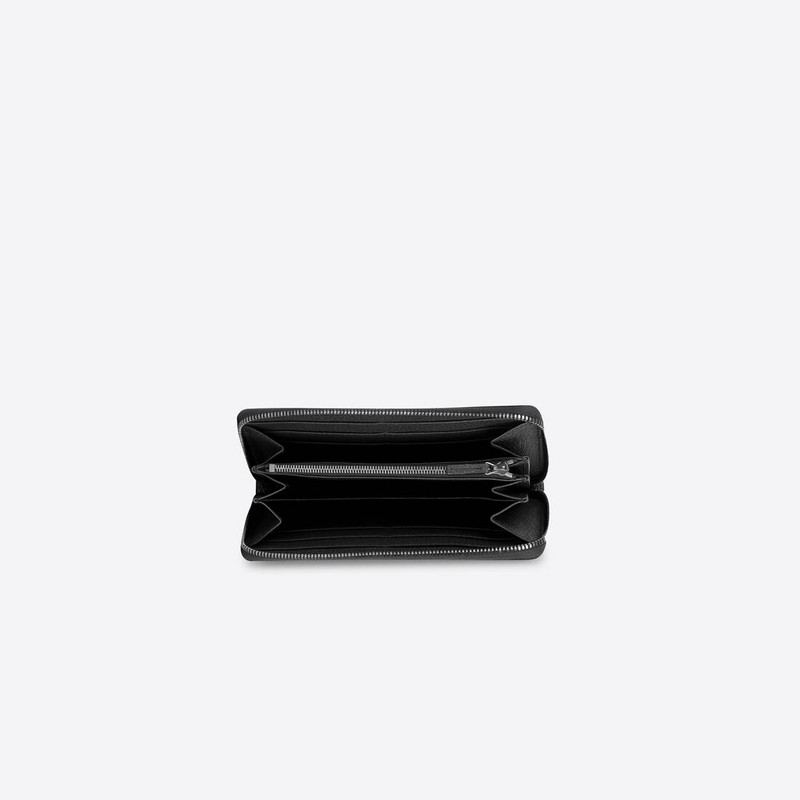 BALENCIAGA Women's Hacker Continental Zip Wallet In Canvas Jacquard in Black outlook