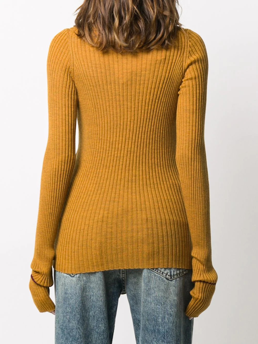 ribbed turtleneck jumper - 4