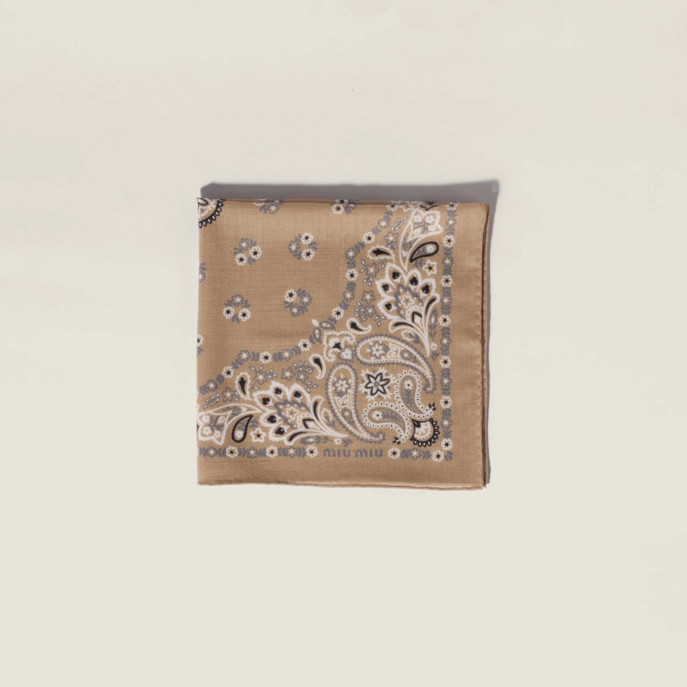 Printed wool and cashmere scarf - 1
