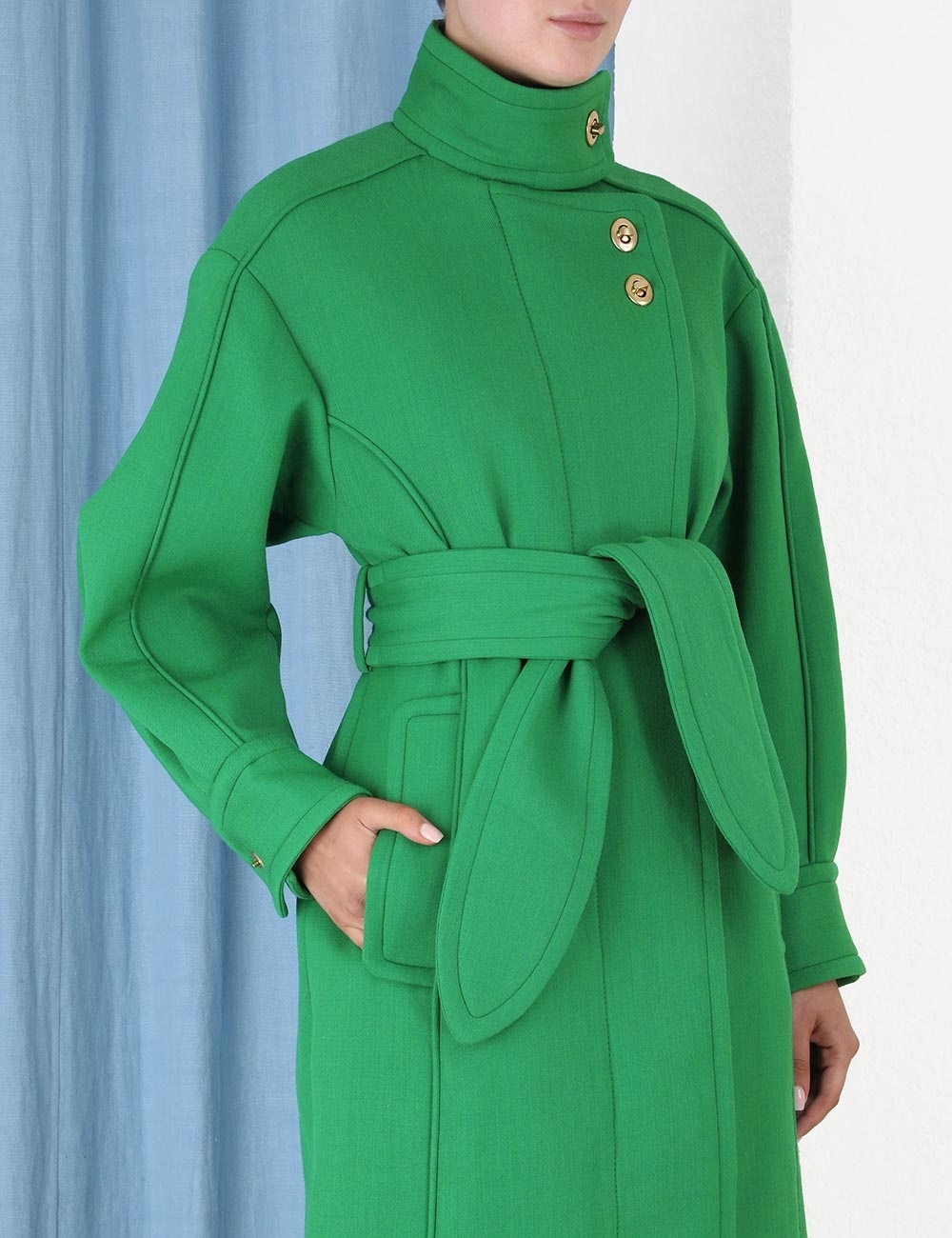 CELESTIAL FUNNEL NECK COAT - 5