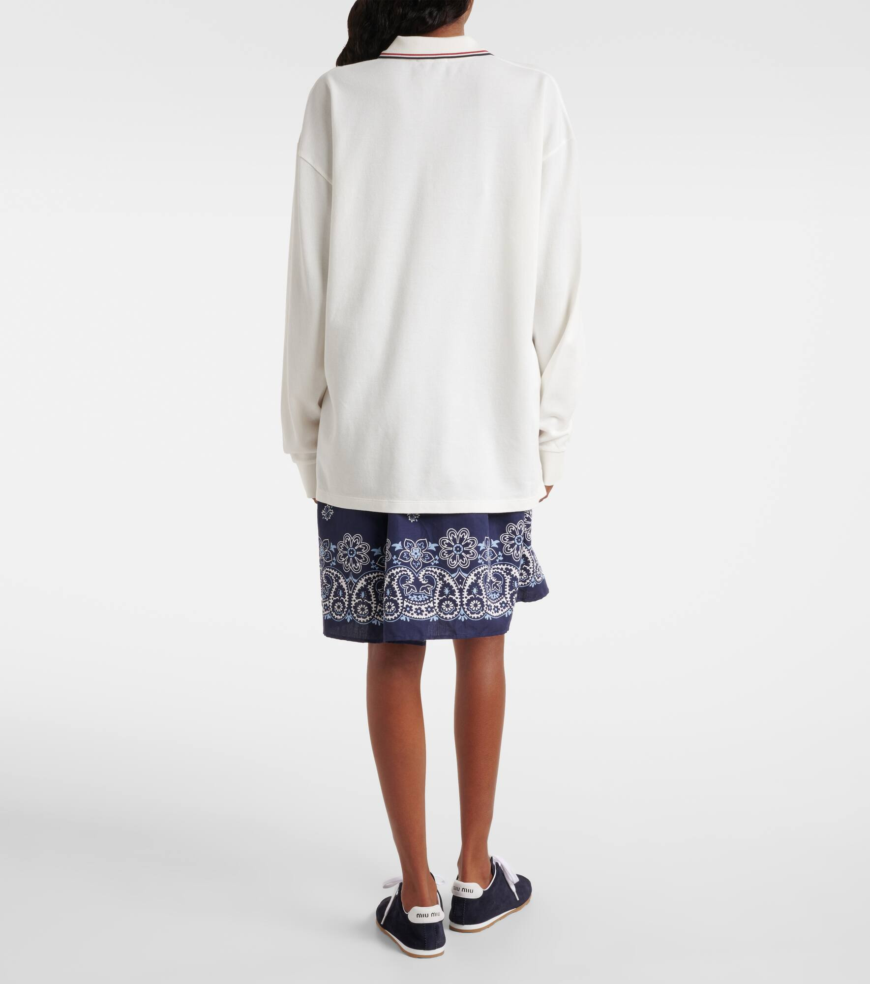 Logo cotton polo sweater - 3