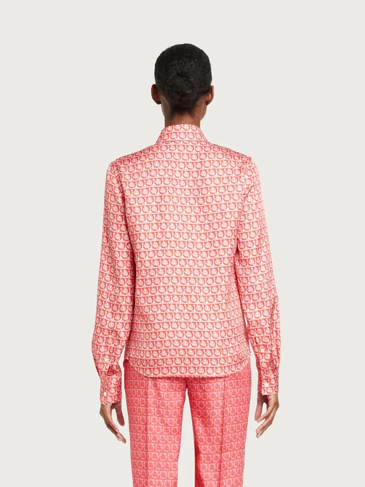 GANCINI PRINT SILK SHIRT - 3