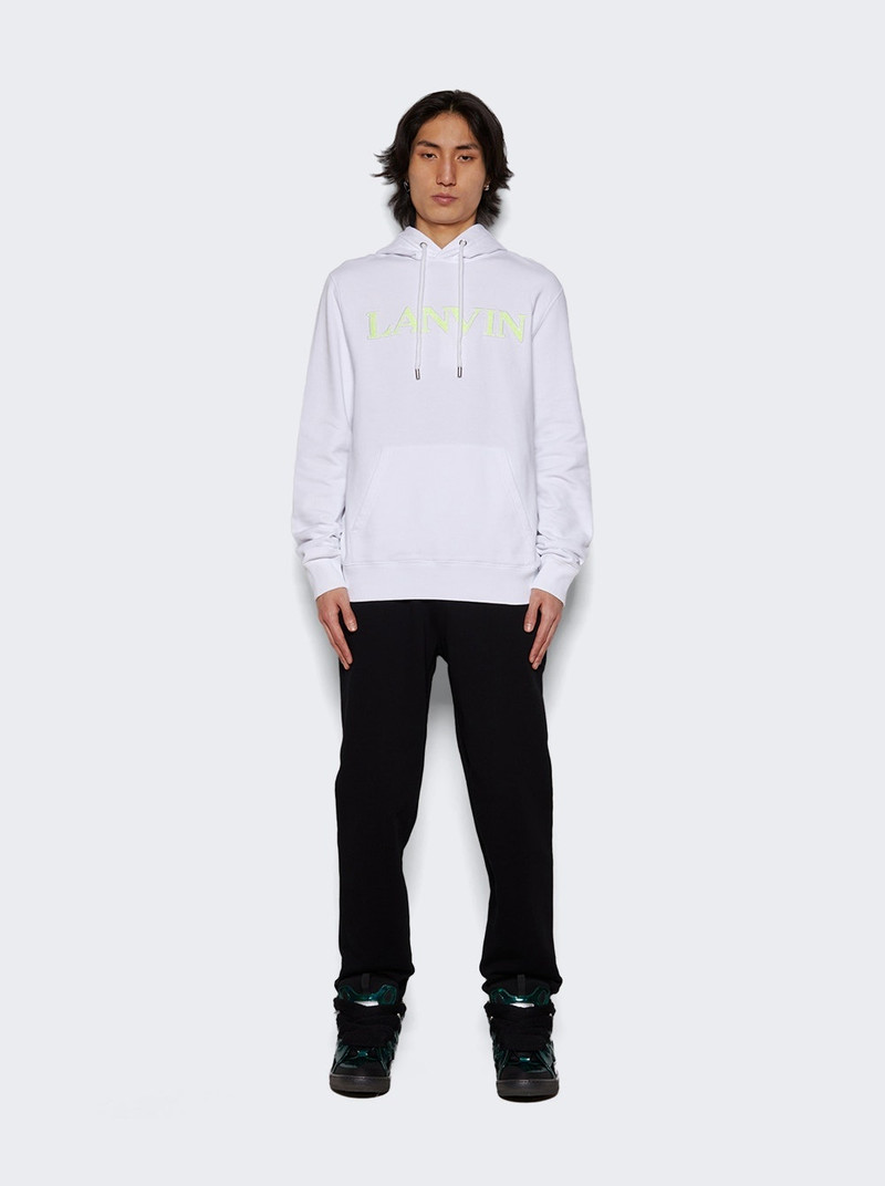 Lanvin Curb Long Fleece Hoodie Optic White outlook