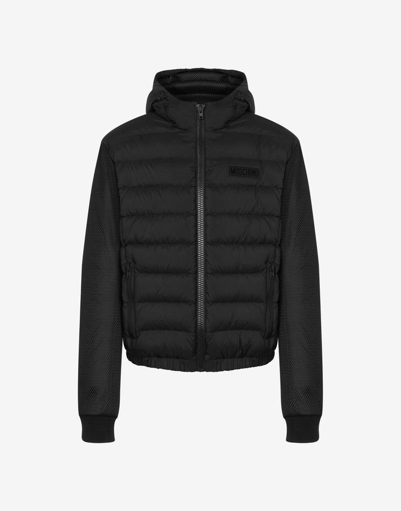 RUBBER LOGO LIGHTWEIGHT NYLON DOWN JACKET 1