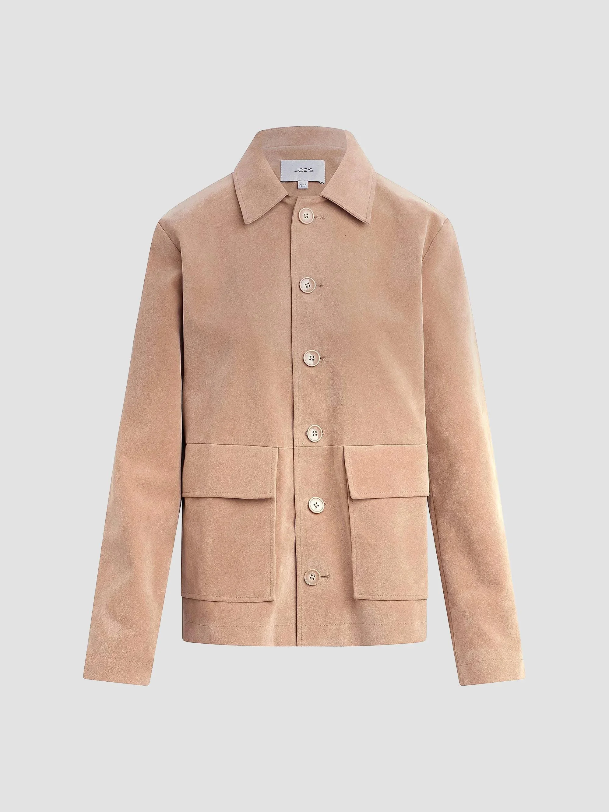 Women's Faux-Suede Chore Coat - Camel - 1