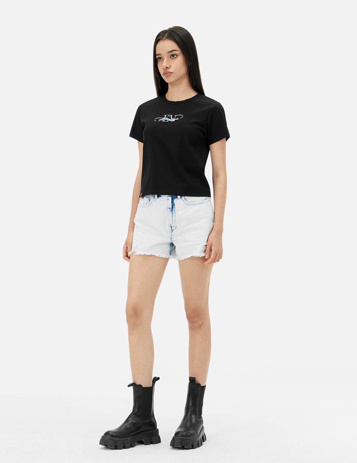 "EV" Print Slim Fit T-shirt - 3