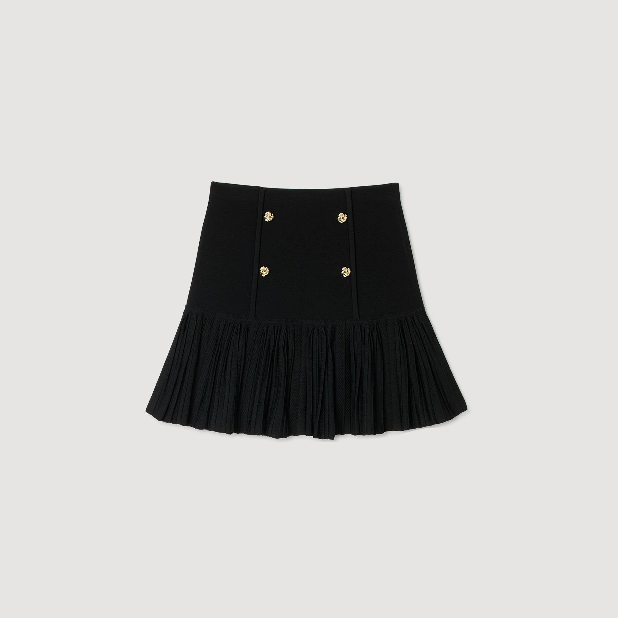 MINI PLEATED KNIT SKIRT - 6