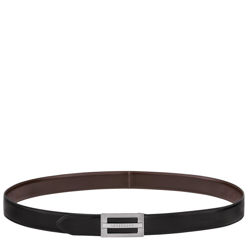 Delta Box Men's belt Black/Mocha - Leather 1