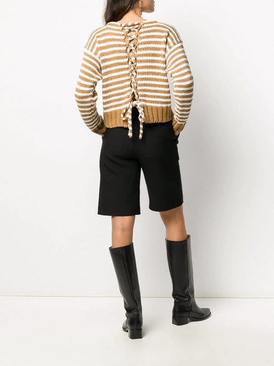 Chloé striped lace-up jumper outlook