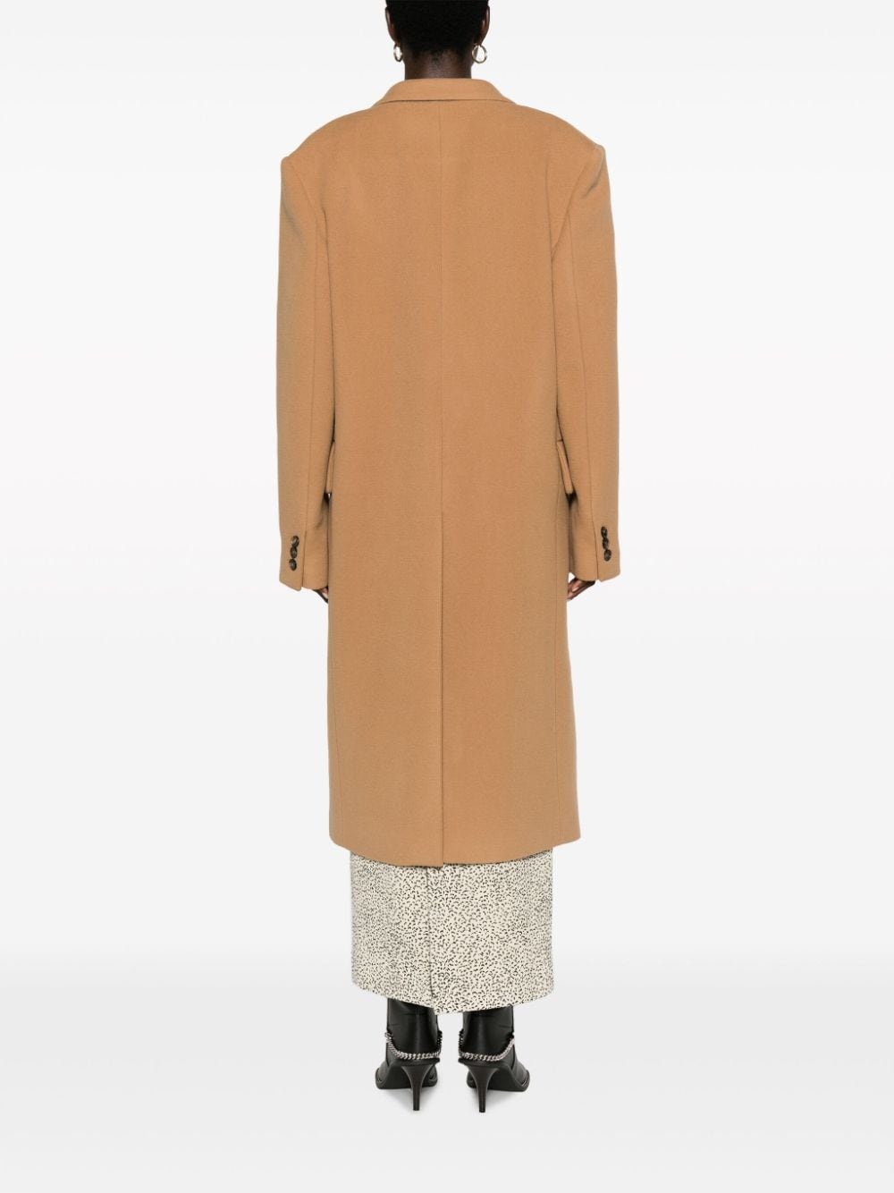 double-breasted wool coat - 6