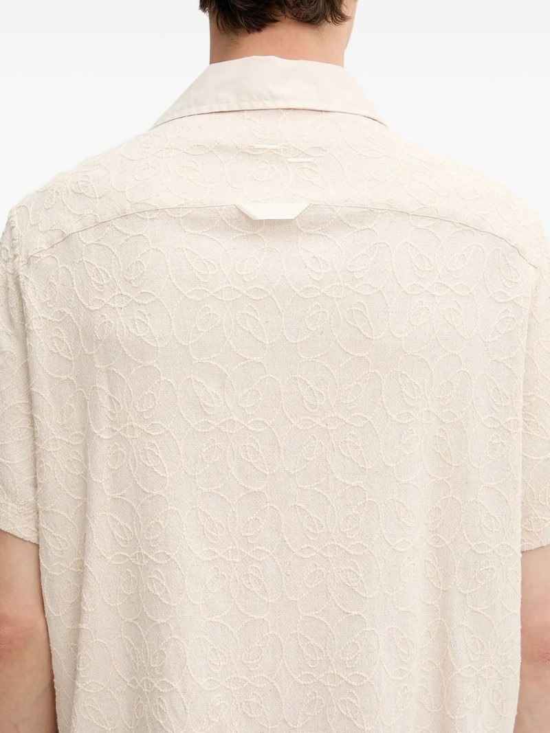 floral-embroidered short-sleeves shirt 5