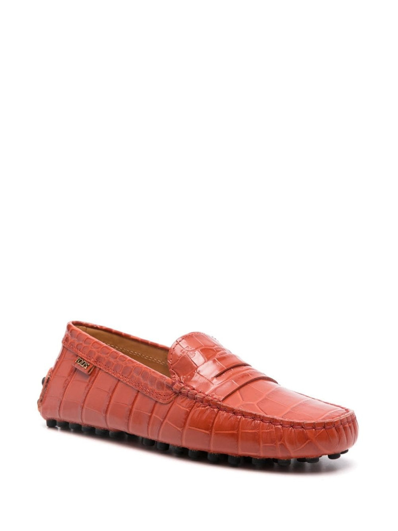 Tod's Gommino crocodile-effect loafers outlook