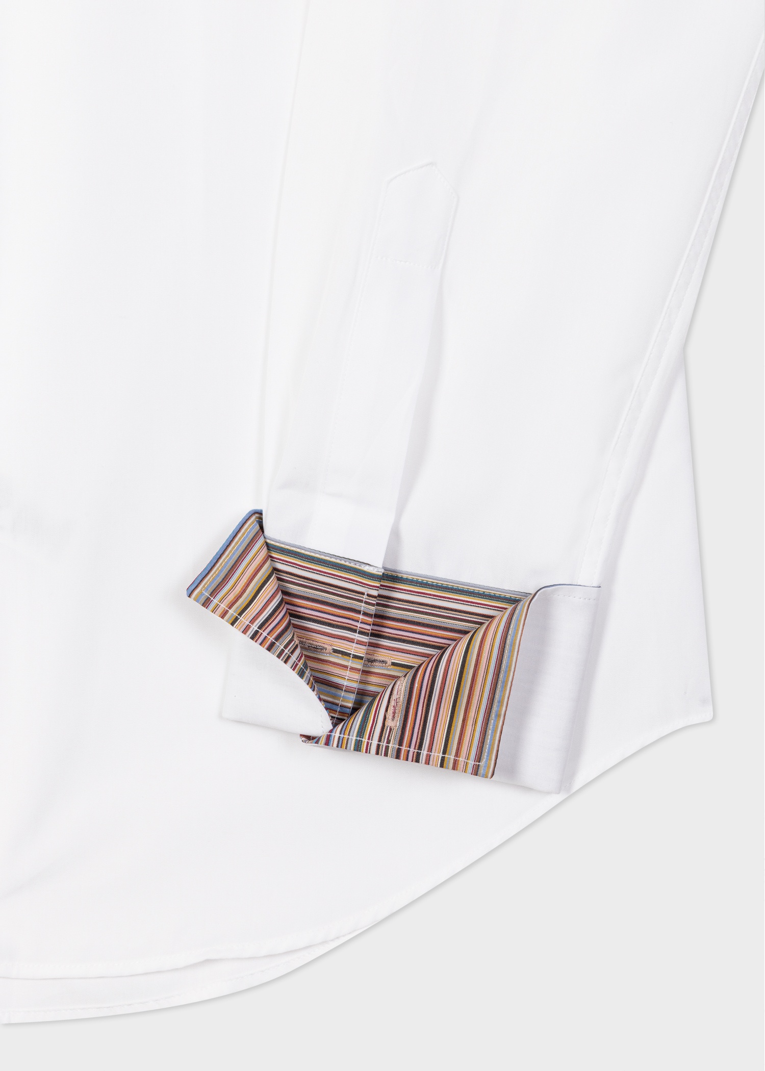 Tailored-Fit Shirt With 'Signature Stripe' Double Cuff - 2