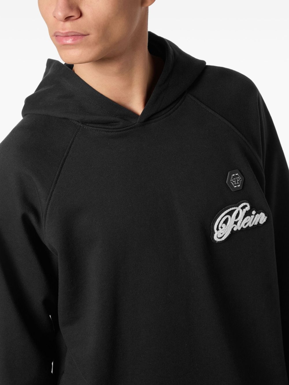 logo-patch raglan-sleeve hoodie - 4