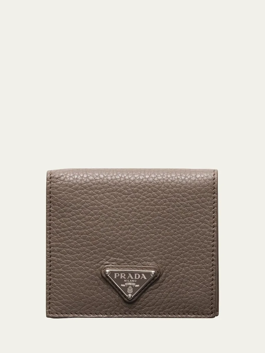 Men's Vitello Daino Triangolo Bifold Wallet - 1