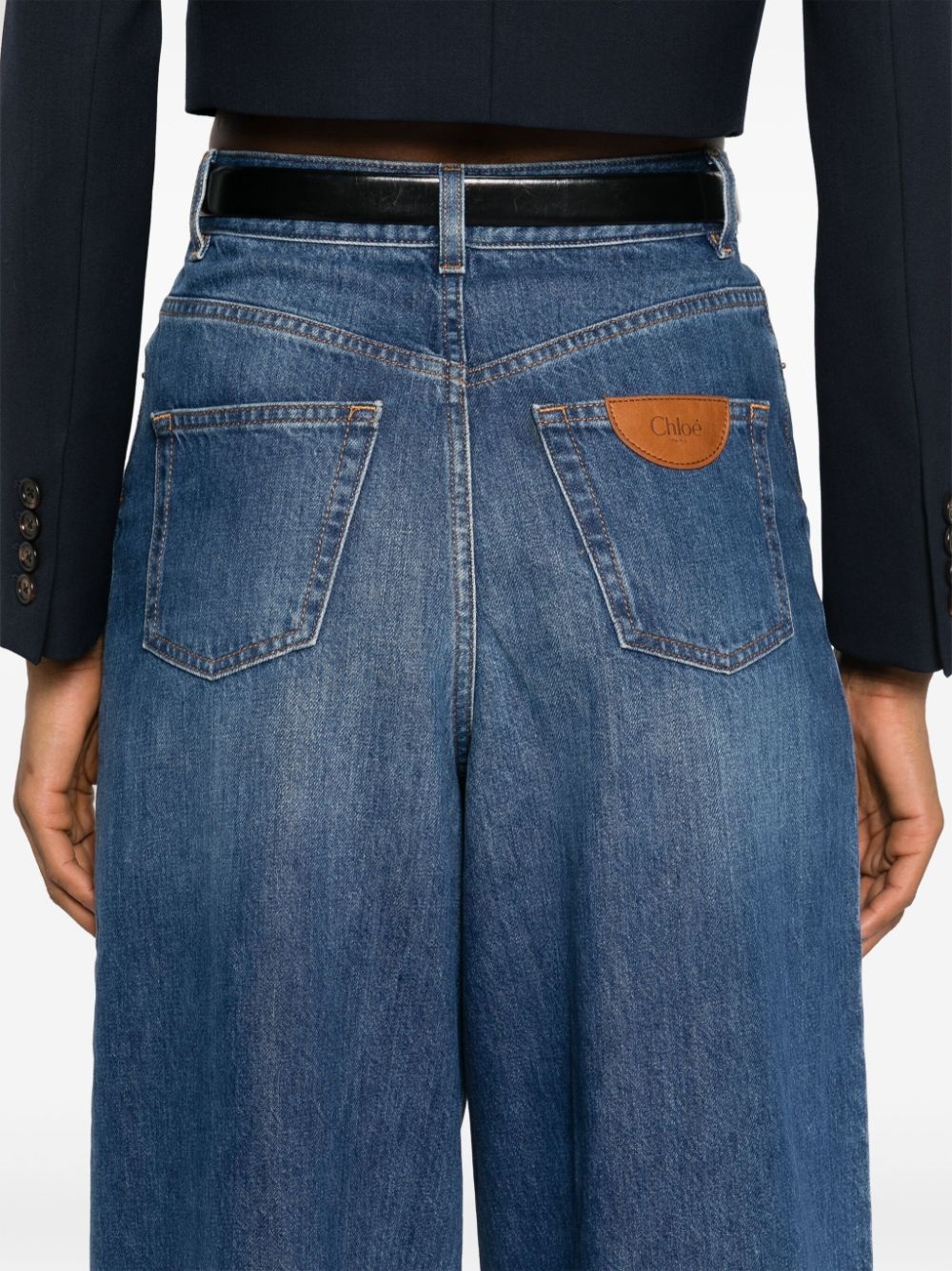 high-rise wide-leg jeans - 5