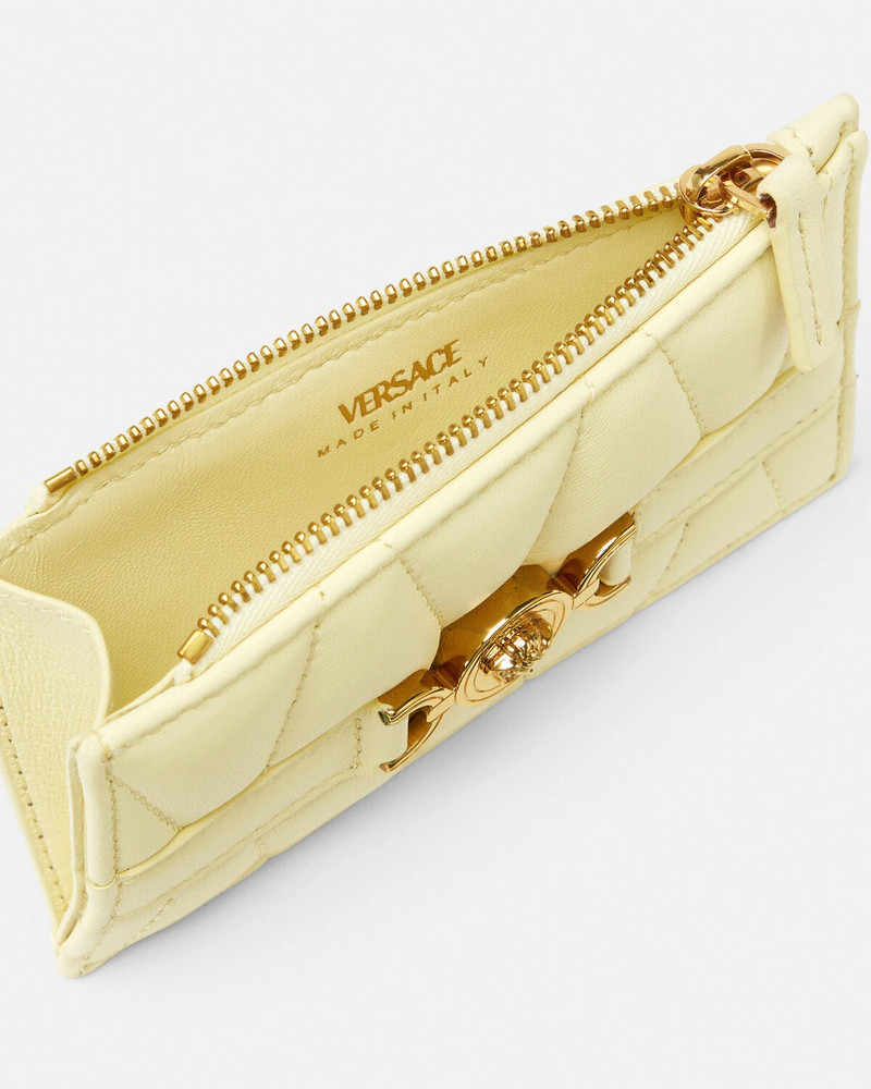 VERSACE Medusa '95 Quilted Zip Card Holder outlook