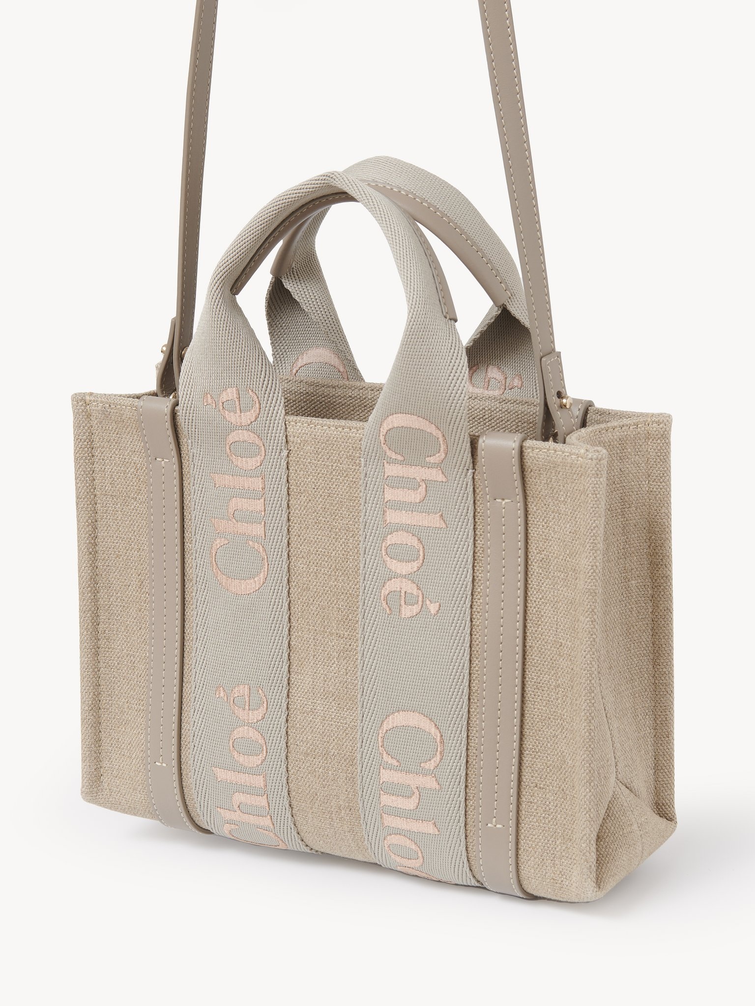 SMALL WOODY TOTE BAG IN LINEN - 2