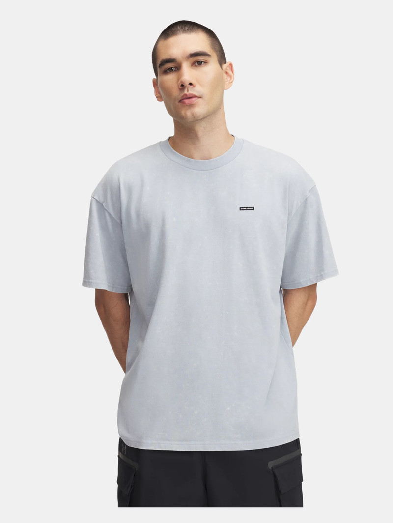 Men's UA Heavyweight Oversized Logo Wash Short Sleeve - 1