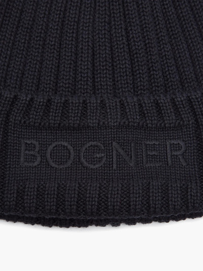 BOGNER Enio logo-embroidered wool-blend beanie hat outlook