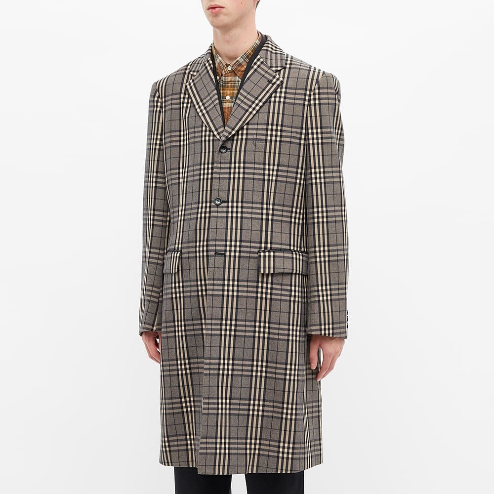 Comme des Garcons Homme Plus Single Breasted Check Coat - 5