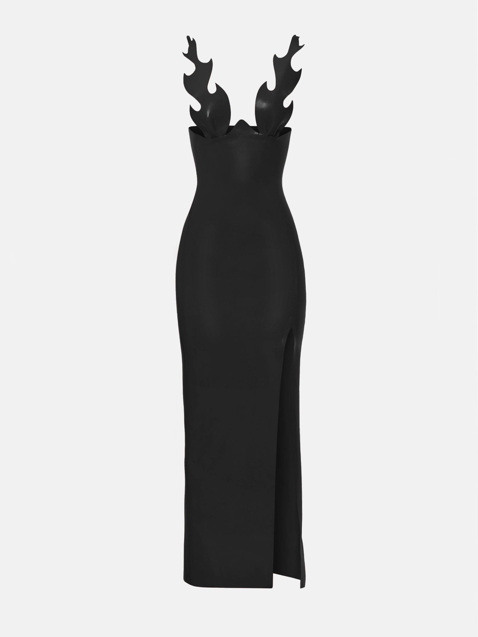 ROAST LATEX DRESS BLACK - 8