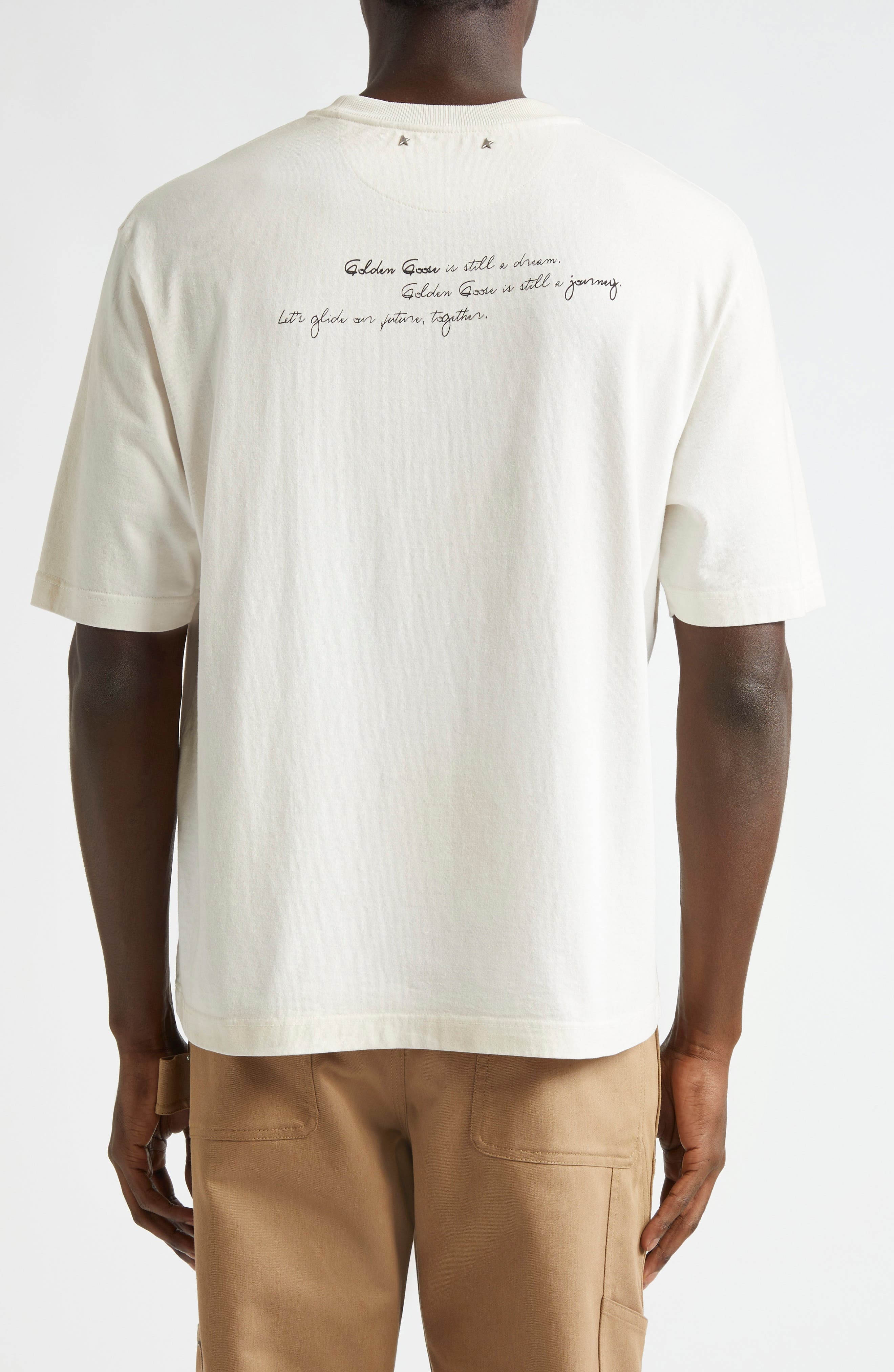 Golden Goose Gender Inclusive Journey Relaxed Fit Graphic T-Shirt in Heritage White/Black at Nordstr - 2