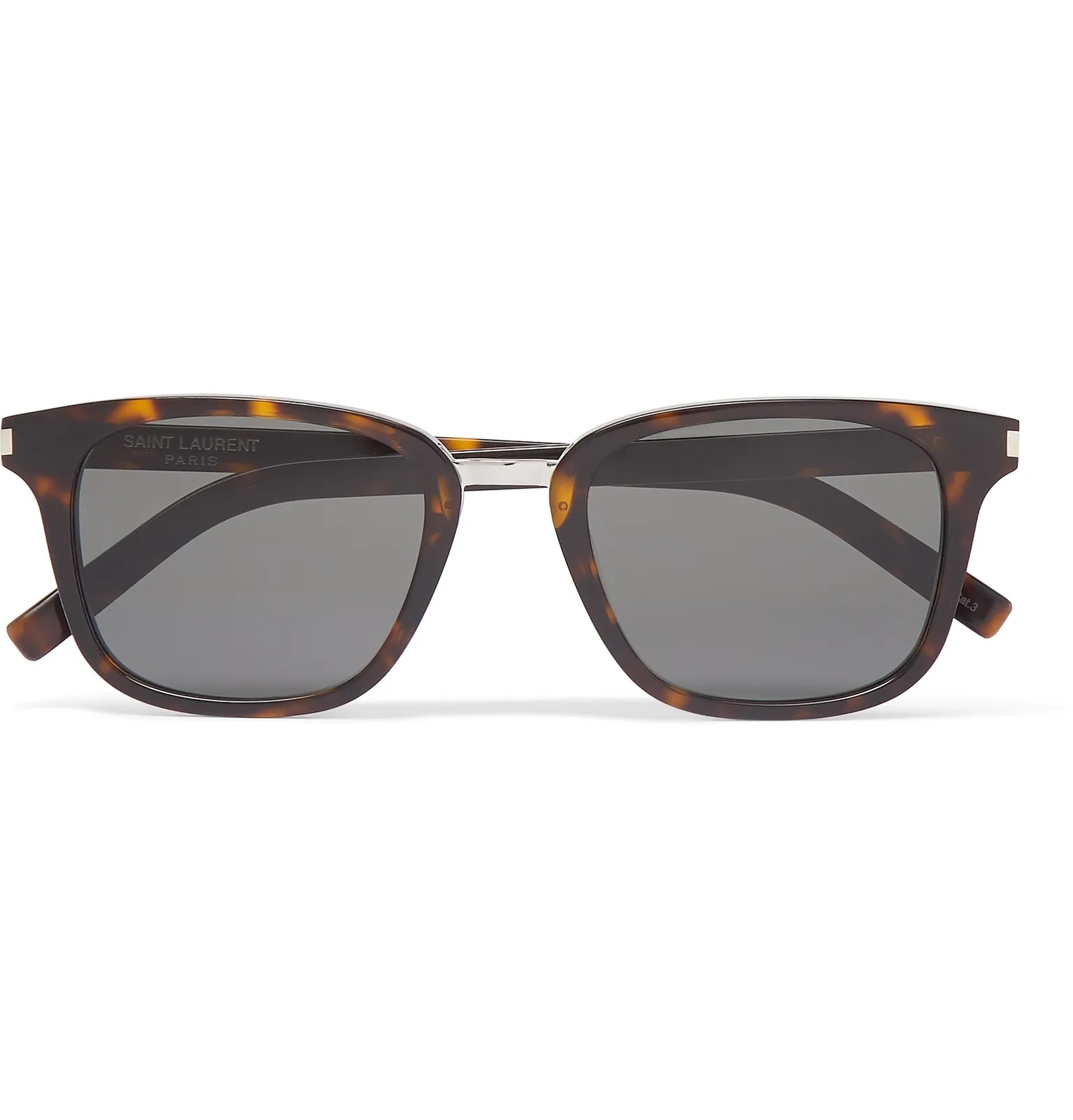 Square-Frame Tortoiseshell Acetate and Silver-Tone Sunglasses - 1