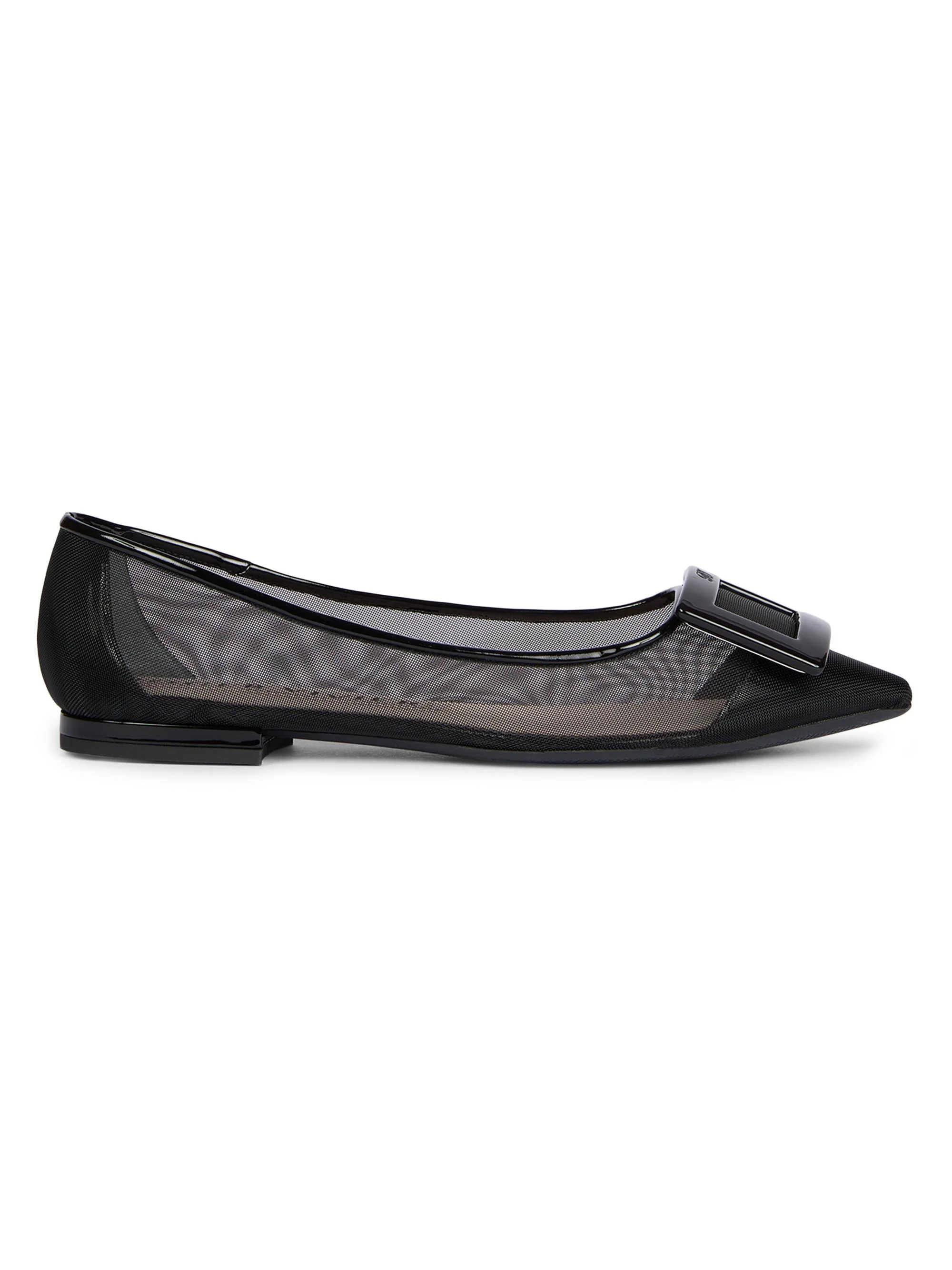 Women's Gommettine Net Ballerina Flats - Nero - 1