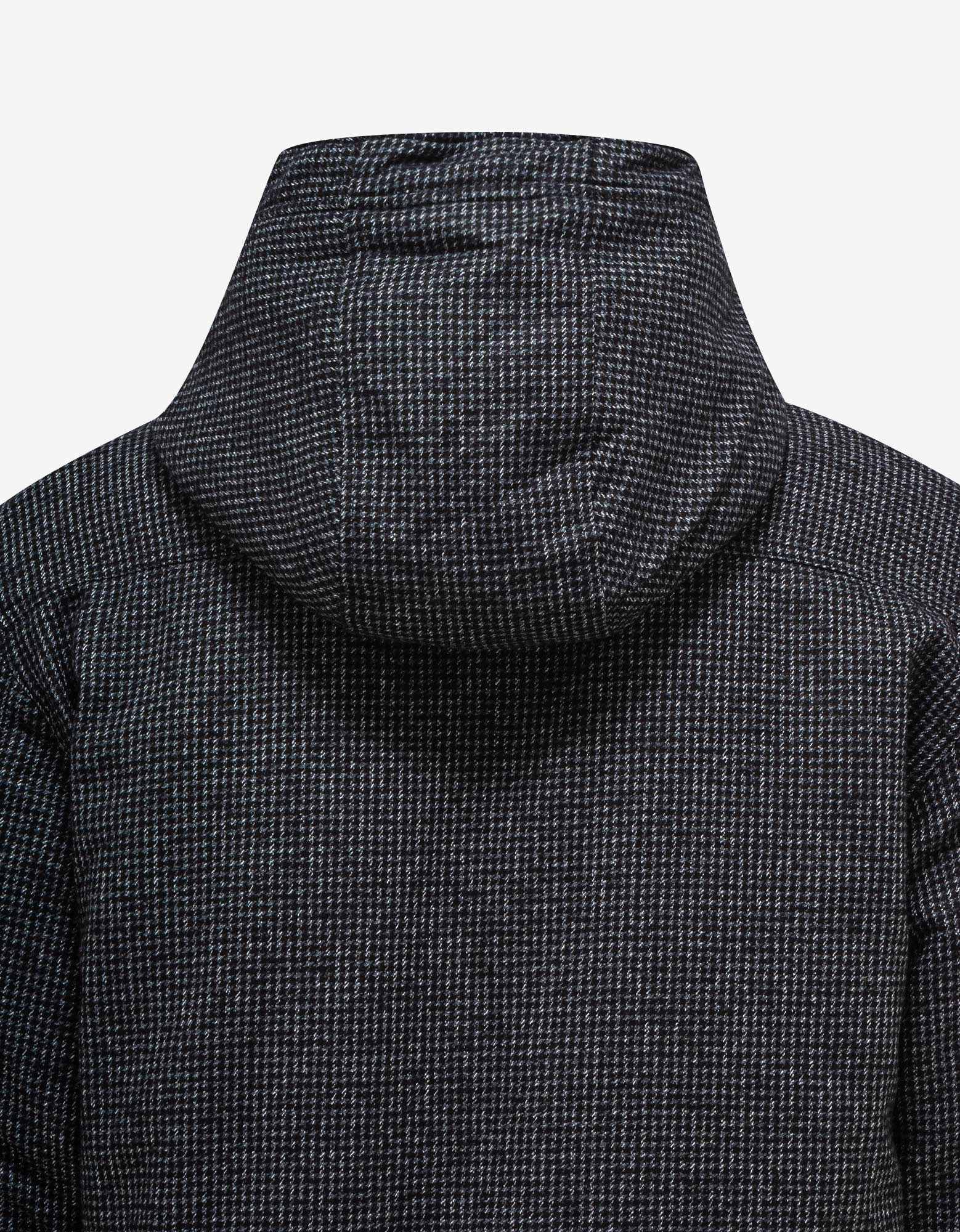 Kenzo Grey Checked Hooded Overshirt - 3