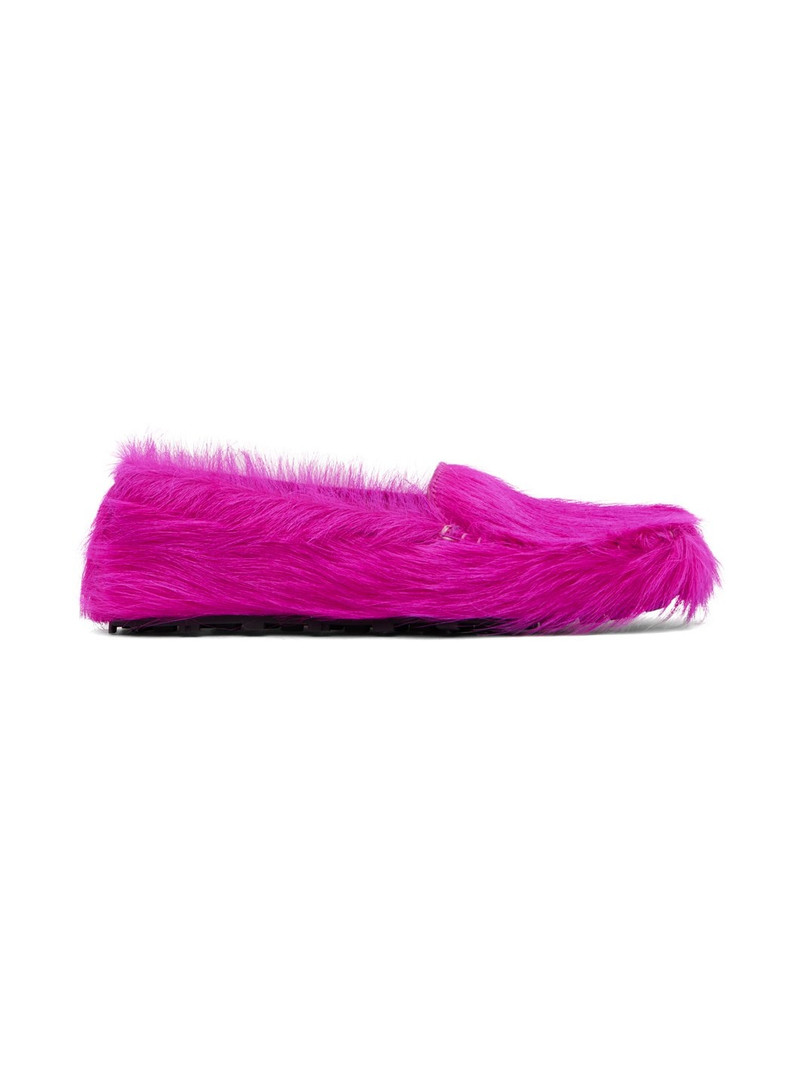 Pink Calf-Hair Moc Loafers 1