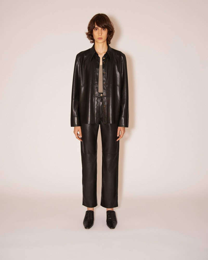 Nanushka NAUM - Vegan leather shirt - Black outlook