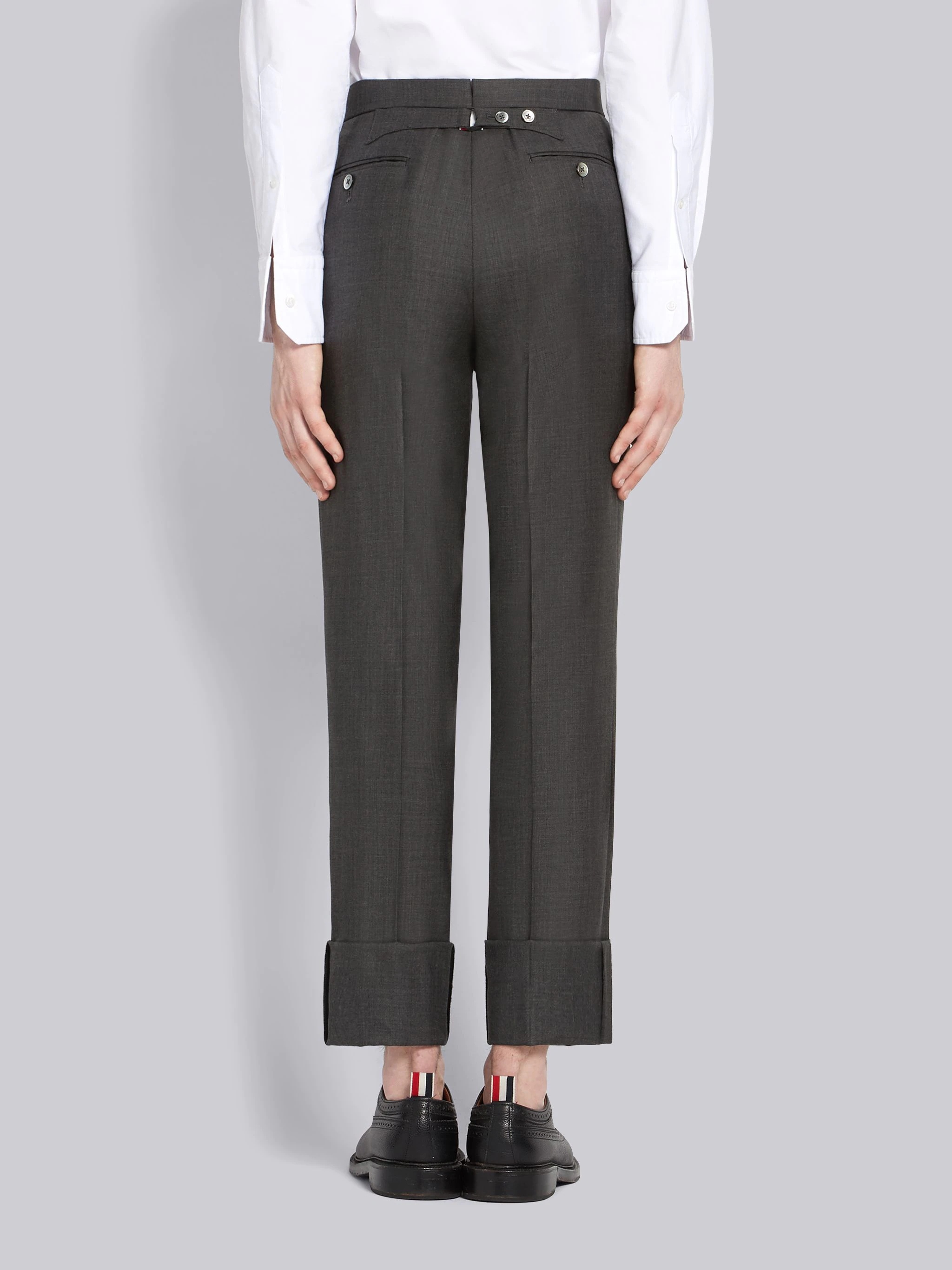 Dark Grey Step-Twilled Cool Wool Classic Suit - 4