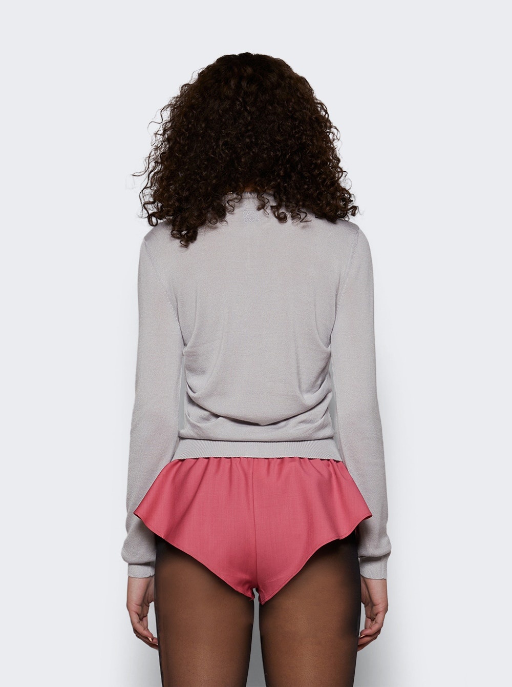 Draped Cardigan Light Grey - 4