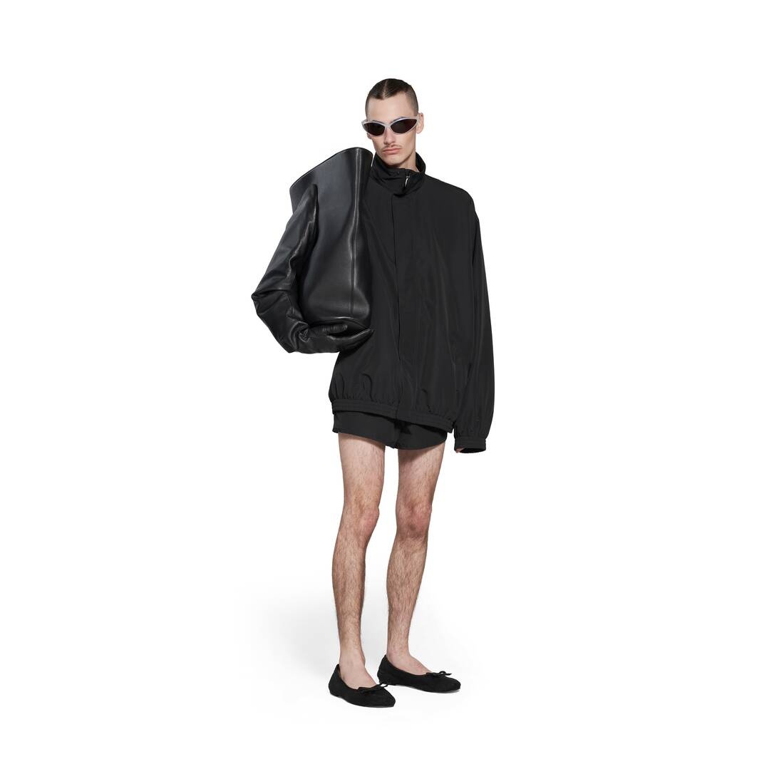 Minimal Tracksuit Jacket in Black - 2