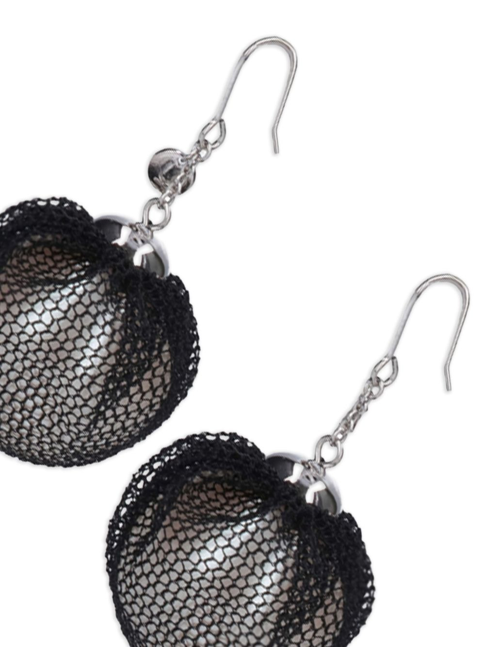 lace-sphere earrings - 3