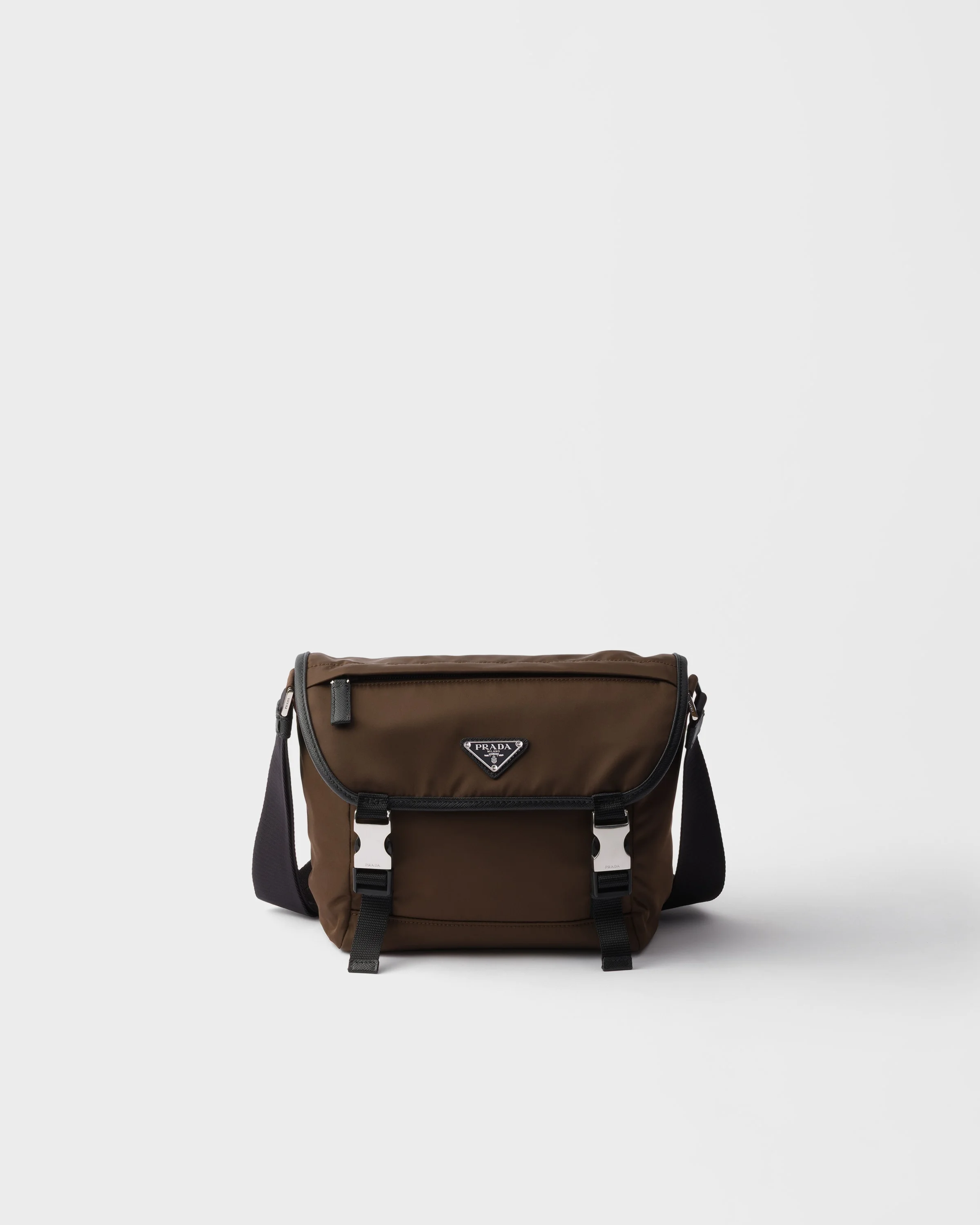 Re-Nylon and Saffiano leather shoulder bag - 1