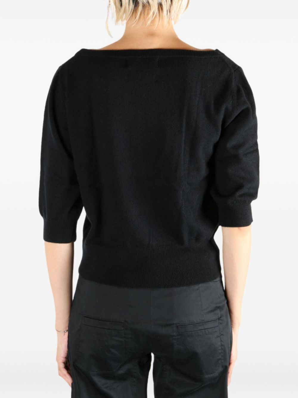 n°422 boat-neck cashmere sweater - 4