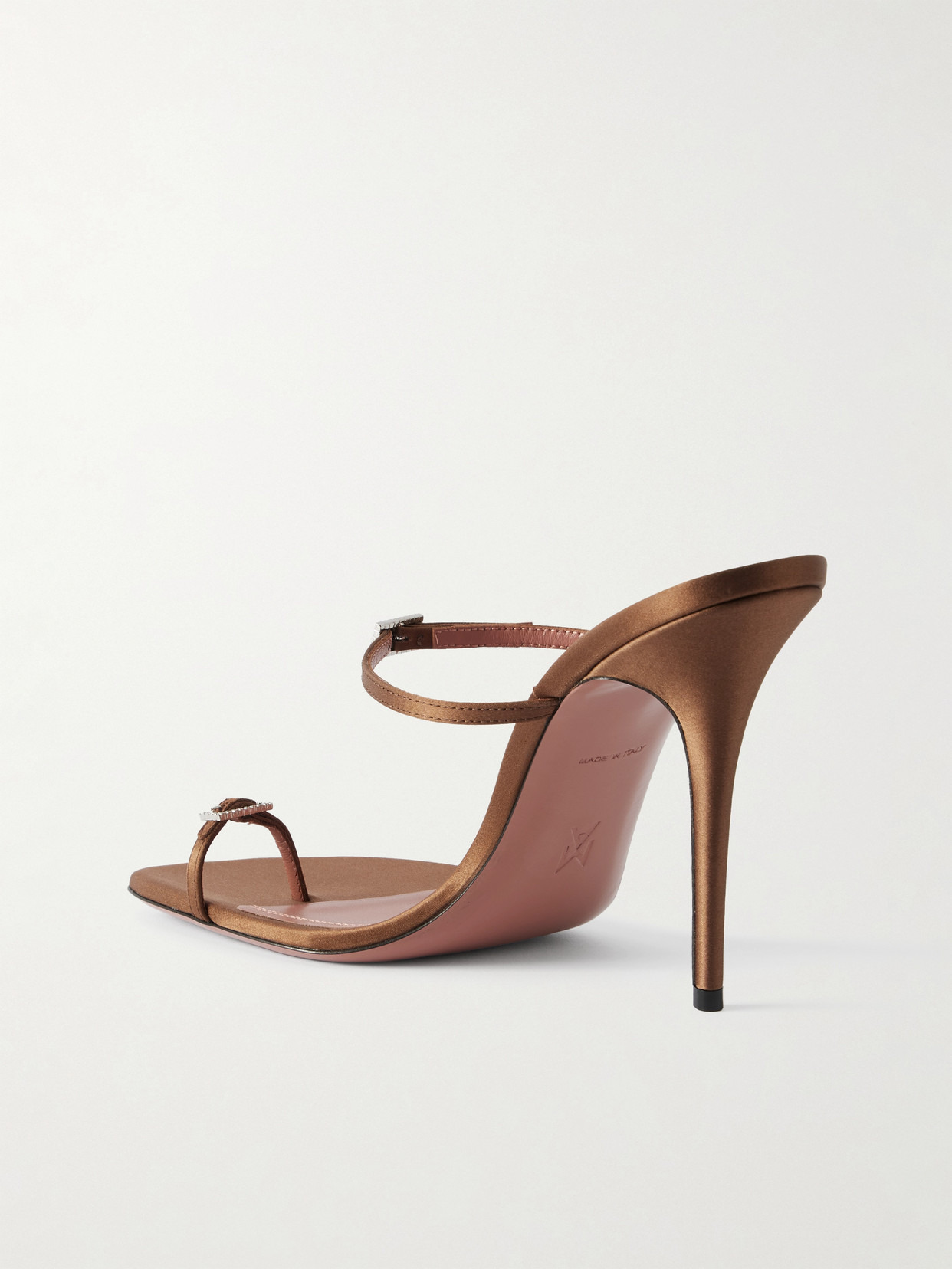 Crystal-embellished Satin Sandals - 3