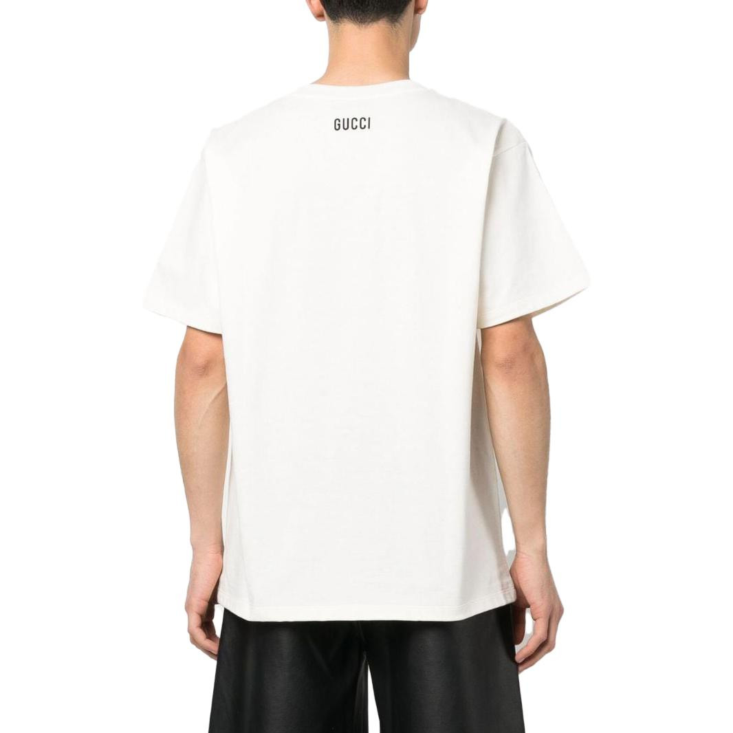 Gucci Cotton Jersey With Fuori!!! Print T-shirt 'White' 616036-XJFFO-9095 - 3