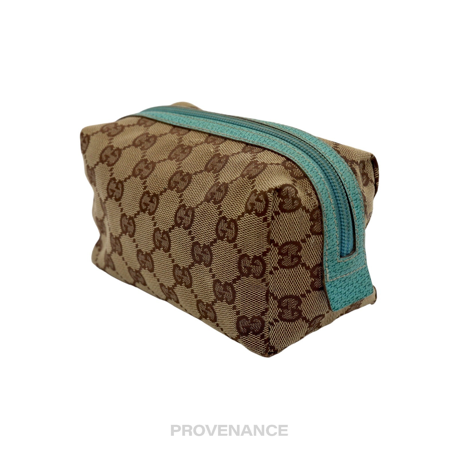 Gucci Zip Pouch - GG Canvas Turquoise - 4