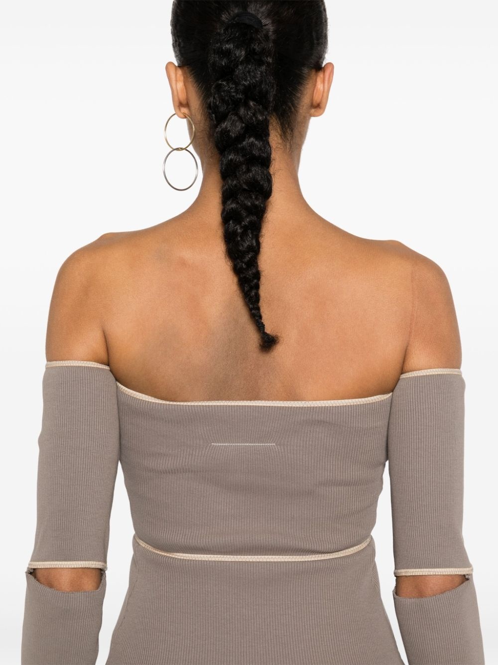off-shoulder ribbed-knit top - 5
