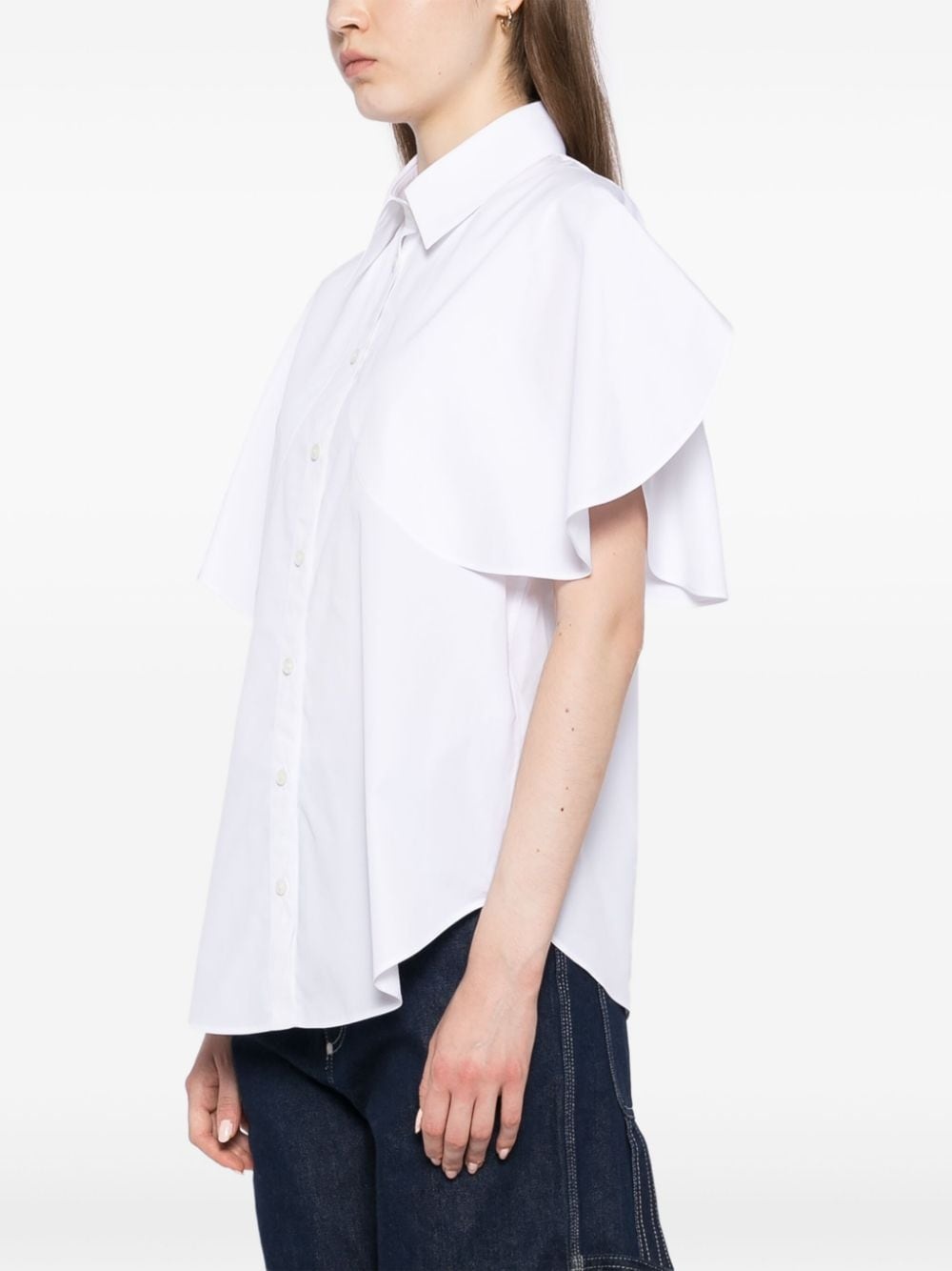 flared short sleeves shirt - 3